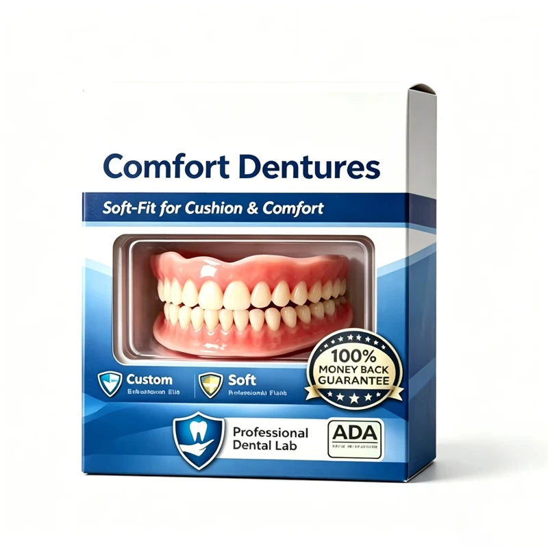 Comfort Fit Instant Smile Dentures for Upper and Lower Teeth