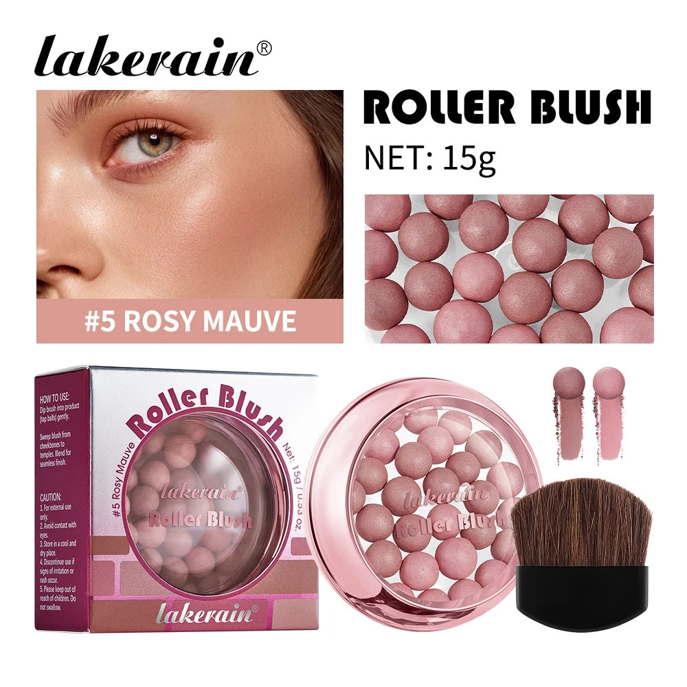 Shimmering Spherical Blush Powder Beads