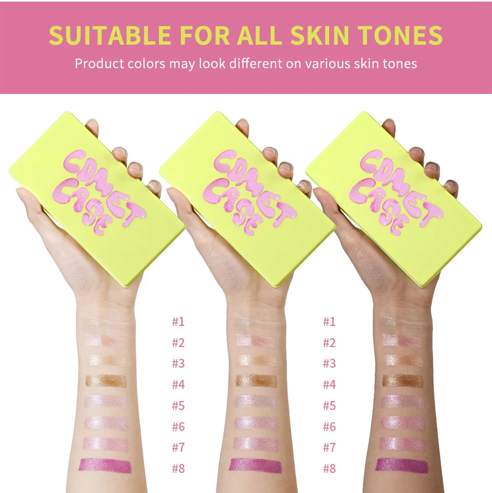 8-Color Cream Contour, Blush and Highlighter Palette - 15