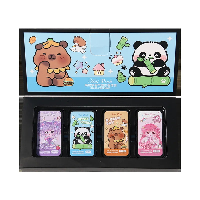 4-Piece Portable Solid Perfume Set for Long-Lasting Fragrance