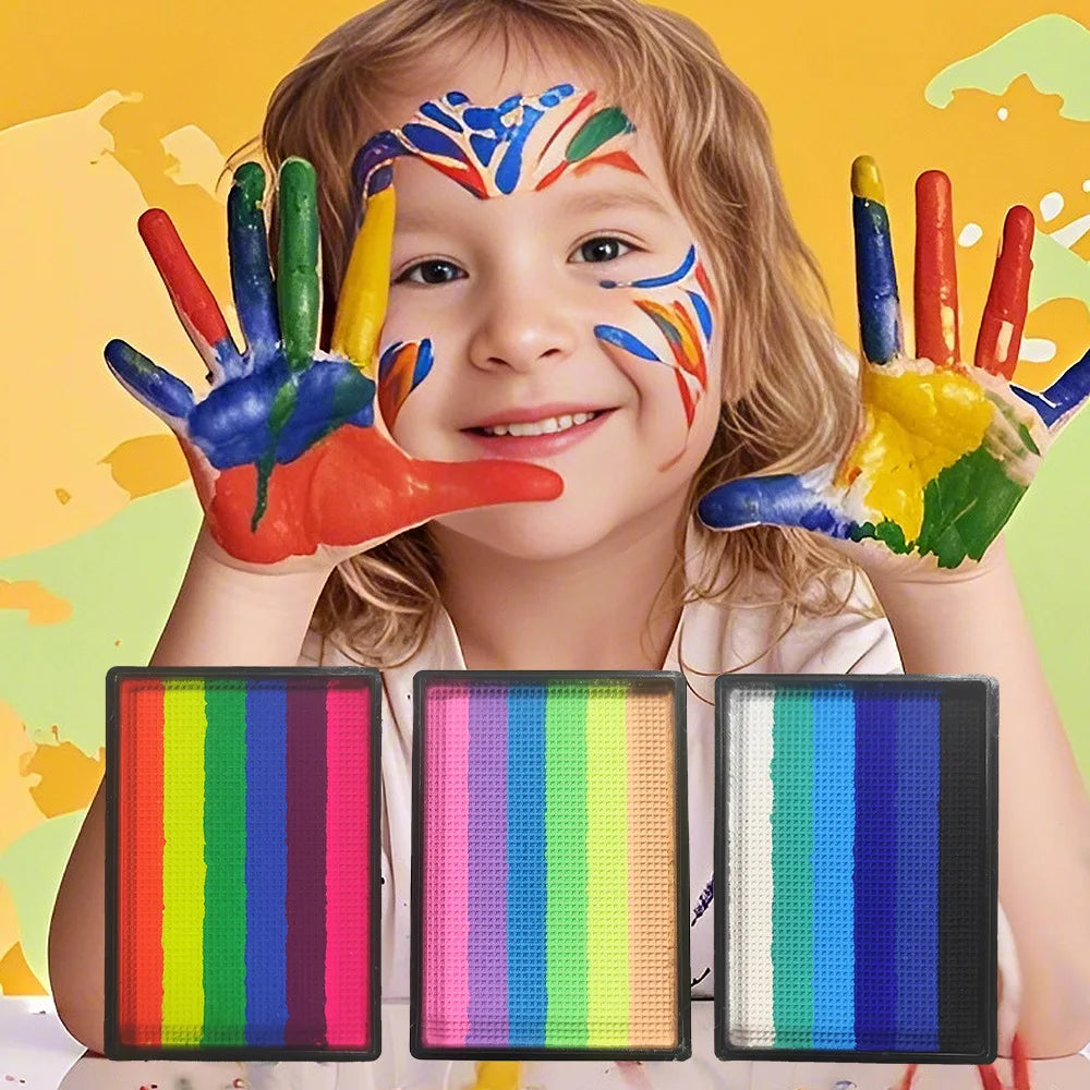 6-Color UV Glow Neon Face and Body Paint Palette