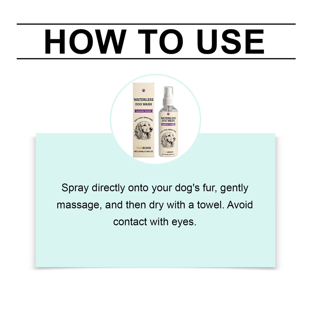 Waterless Dog Shampoo Spray for Quick Cleaning