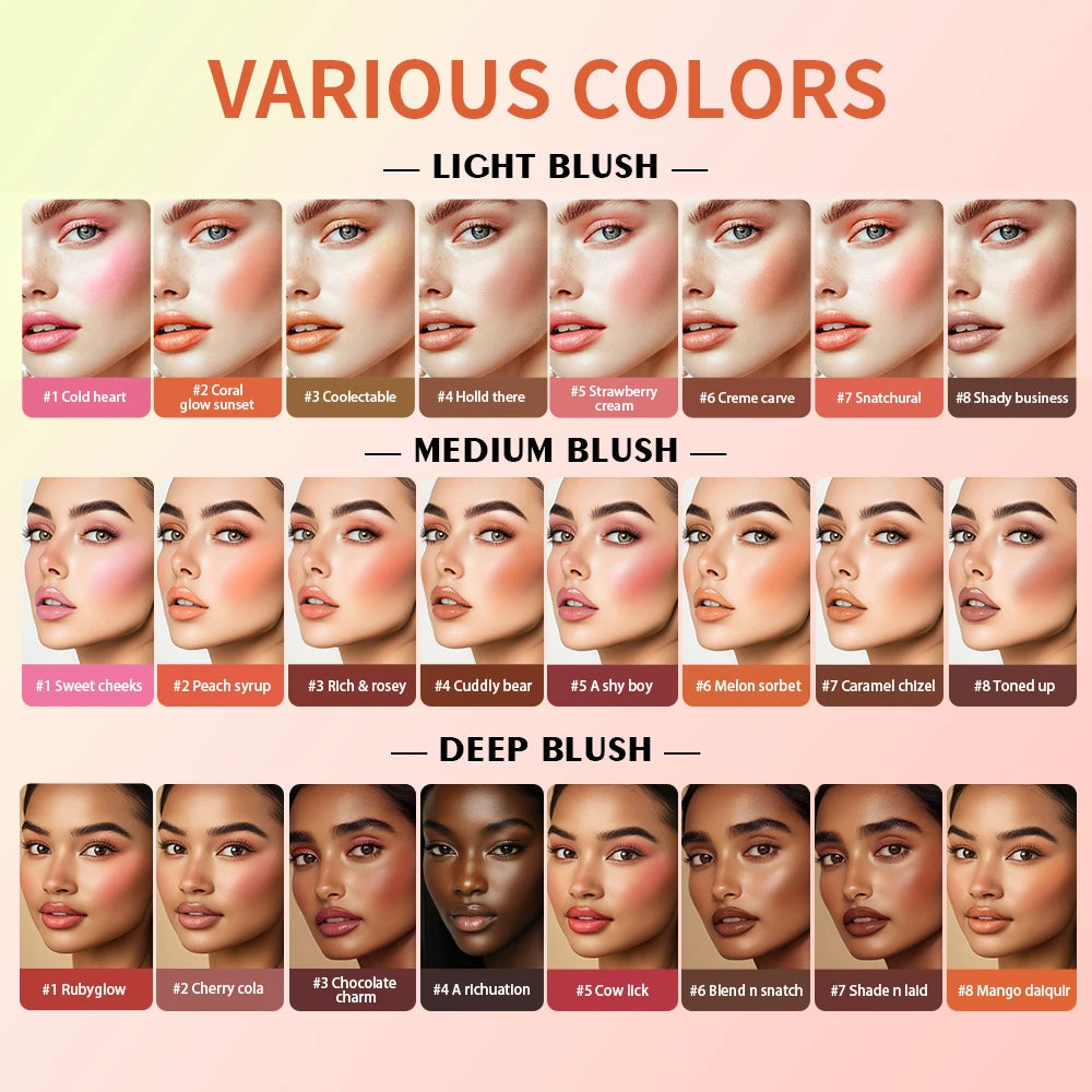 8-Color Cream Contour, Blush and Highlighter Palette