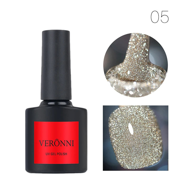 Reflective Glitter UV Gel Nail Polish for Manicure