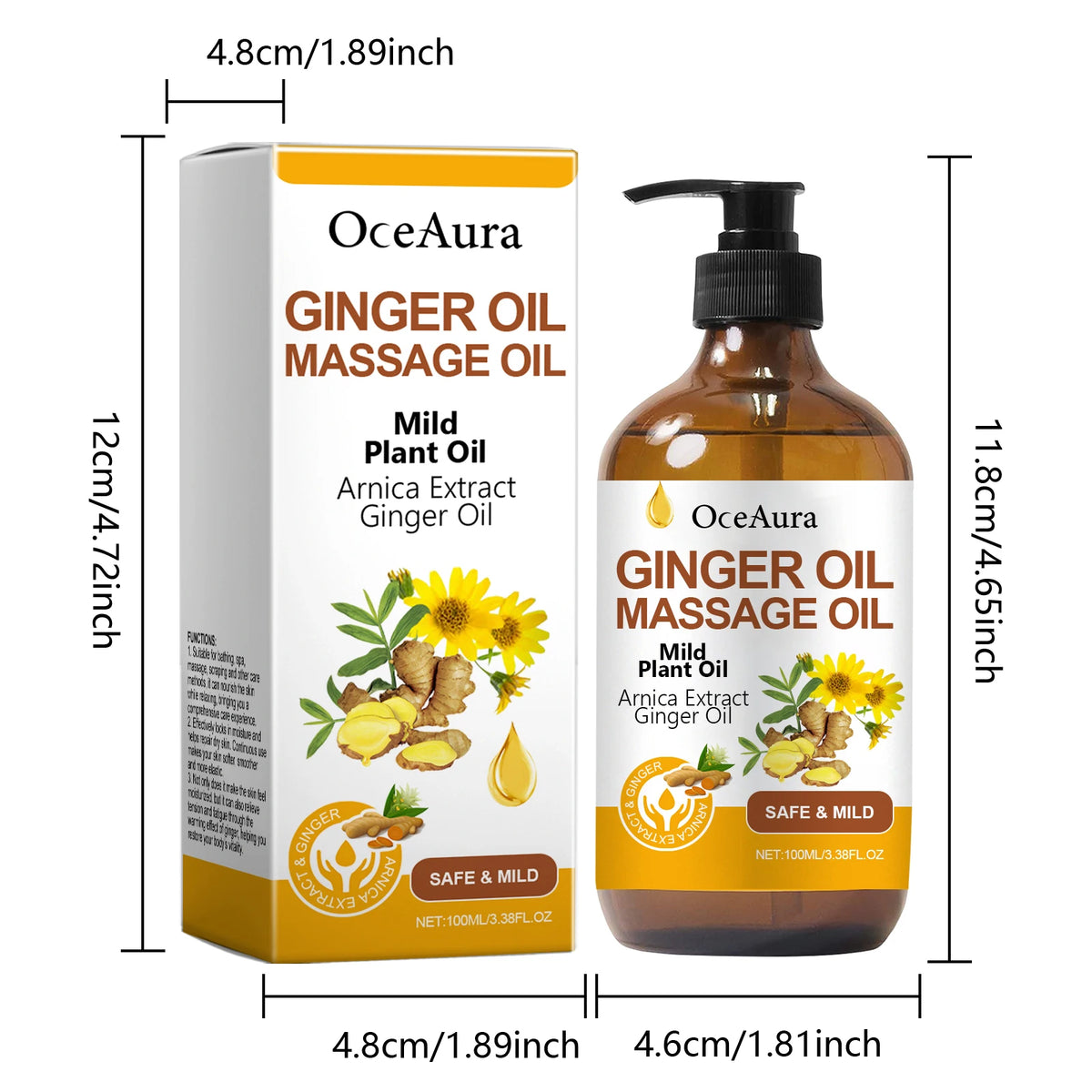 Relaxing Ginger Body Massage Oil for Muscle Relief