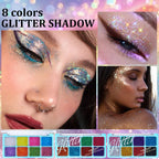Chunky Glitter Eyeshadow Palette for Face and Body