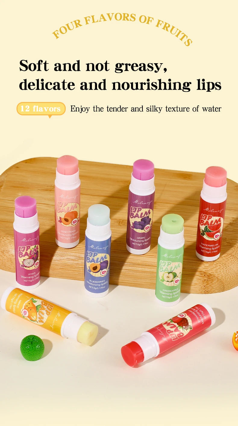 12-Piece Fruity Moisturizing Lip Balm Set for Dry Lips - 20