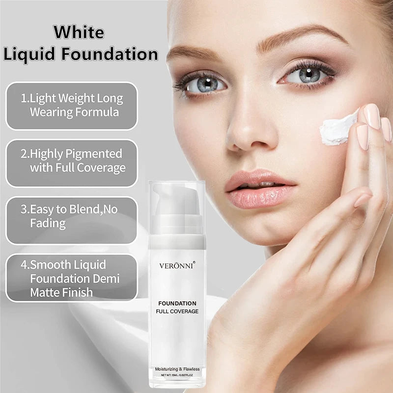 Pure White Liquid Foundation for Cosplay and Stage Makeup - 6