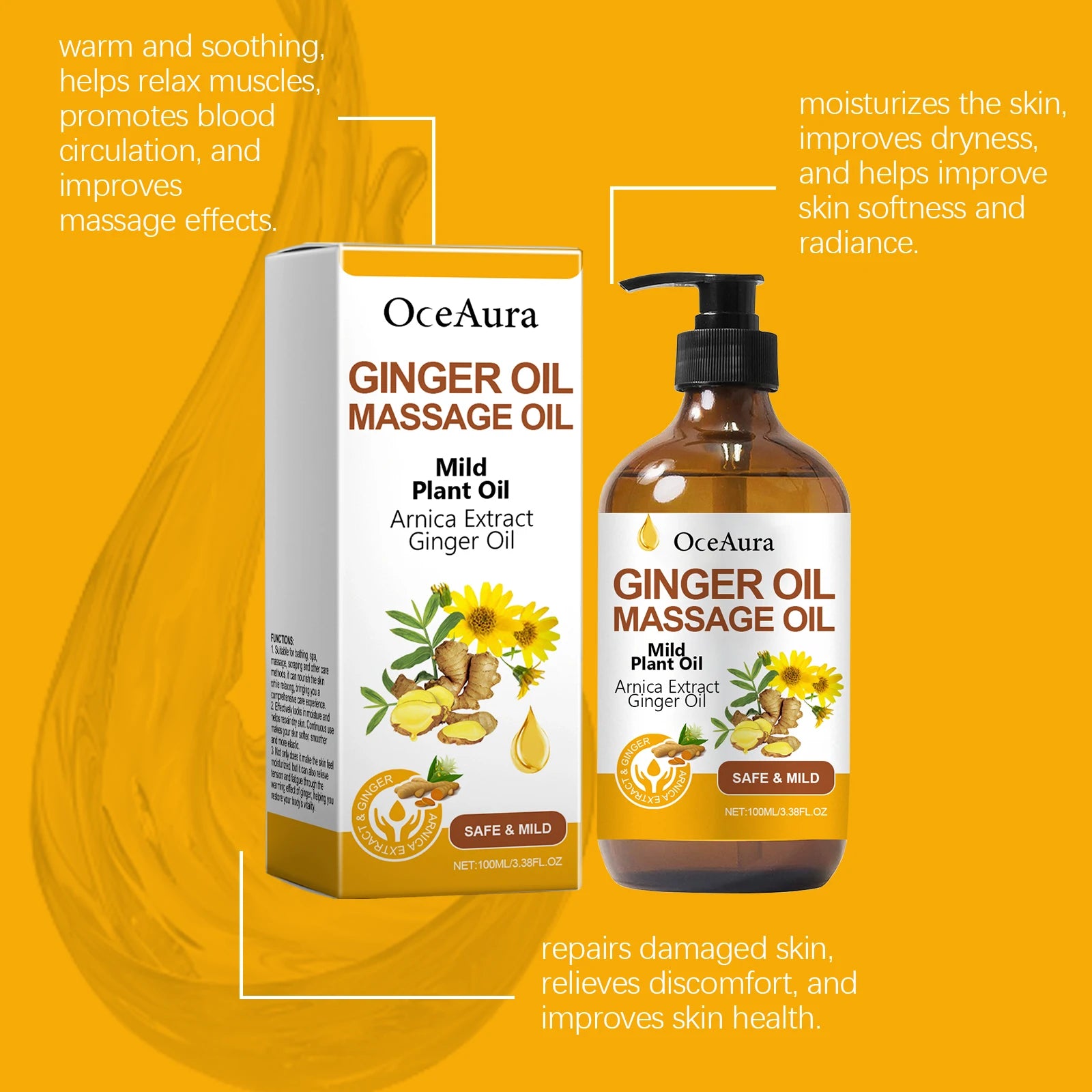 Relaxing Ginger Body Massage Oil for Muscle Relief - 13