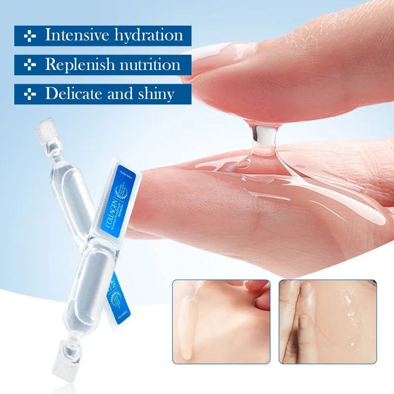 Collagen Hydrating Face Serum Ampoules for Radiant Skin