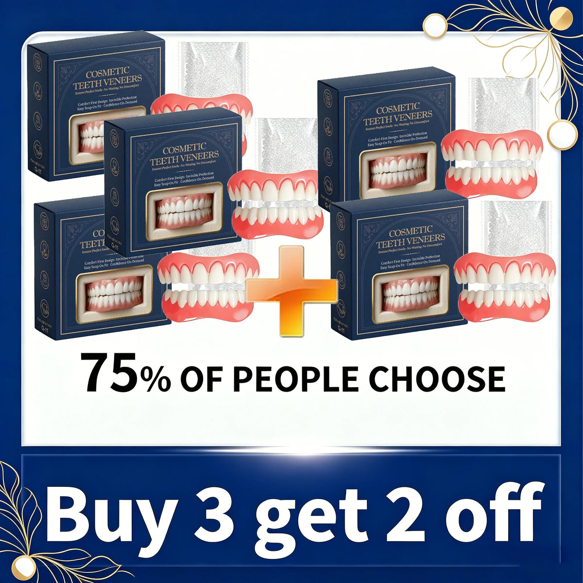 Custom Moldable Temporary Denture Kit for Natural Smile