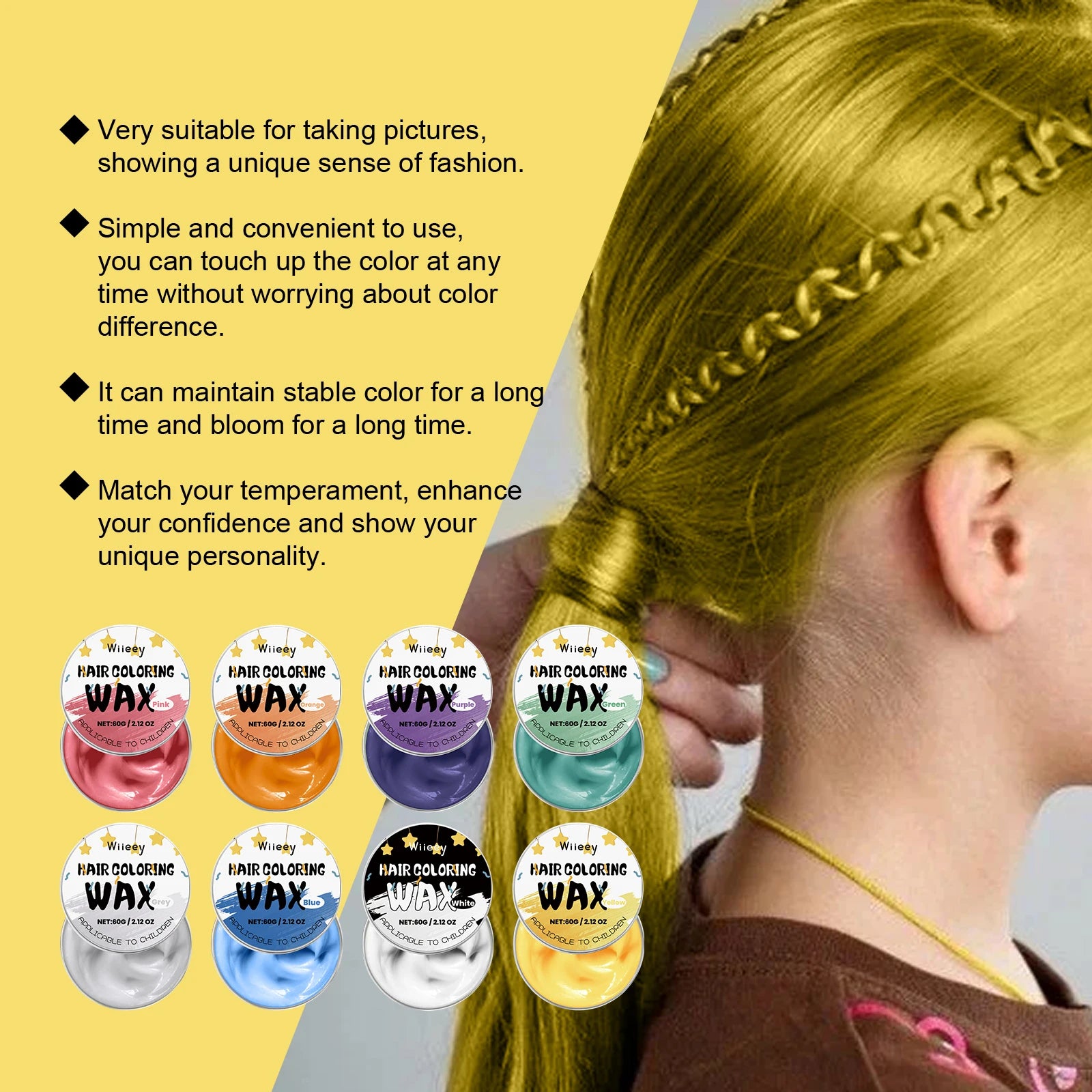 Temporary Hair Color Wax for Kids Parties - 5