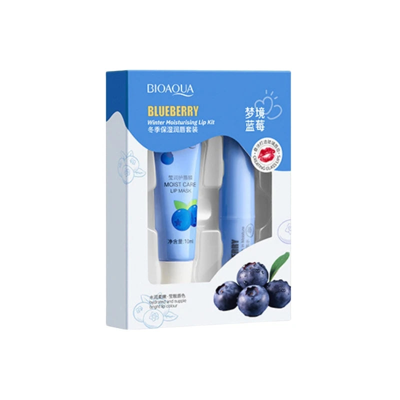 Hydrating Blueberry Lip Mask and Balm Duo Set