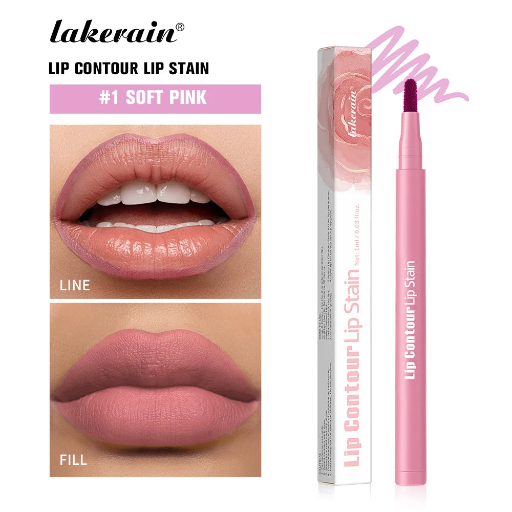 Dual-Sided Long-Lasting Lip Stain and Liner Pen