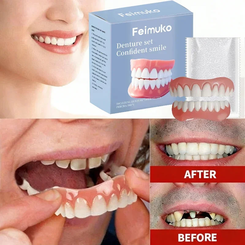 Temporary Cosmetic Dentures for Instant Smile Confidence