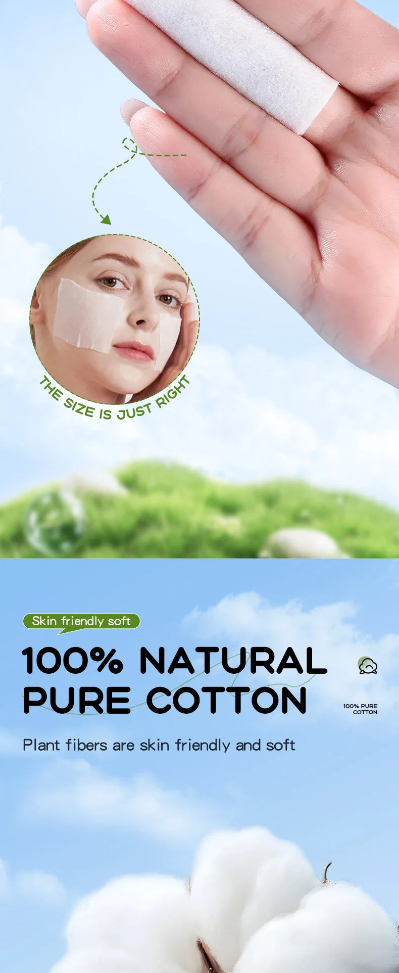 Gentle Avocado Cotton Makeup Remover Pads