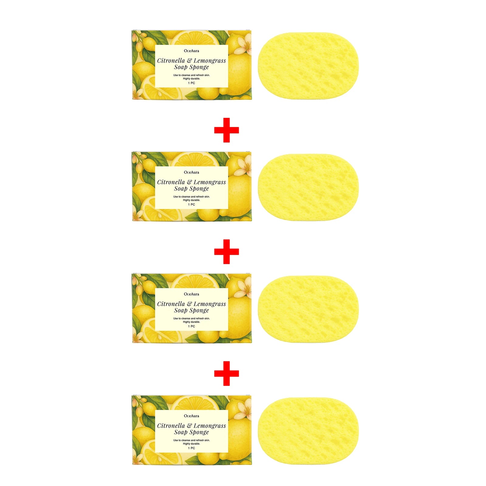 Exfoliating Lemongrass Bath Sponge for Deep Skin Cleansing - 16