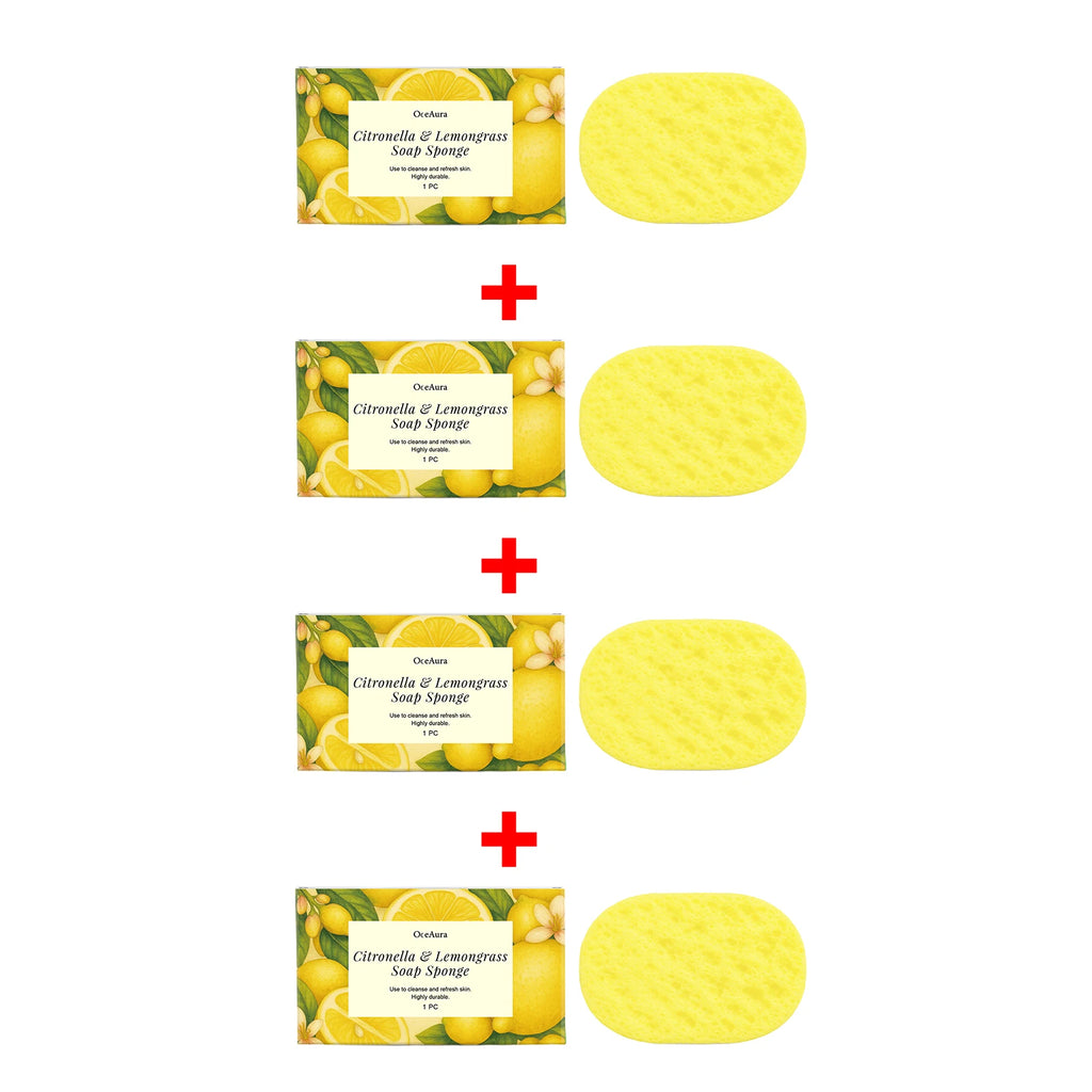 Exfoliating Lemongrass Bath Sponge for Deep Skin Cleansing