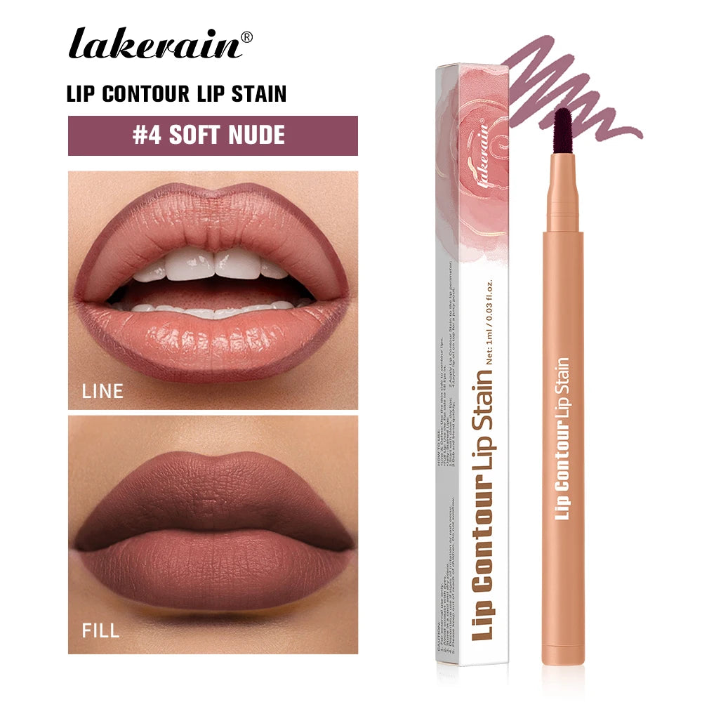 Dual-Sided Long-Lasting Lip Stain and Liner Pen