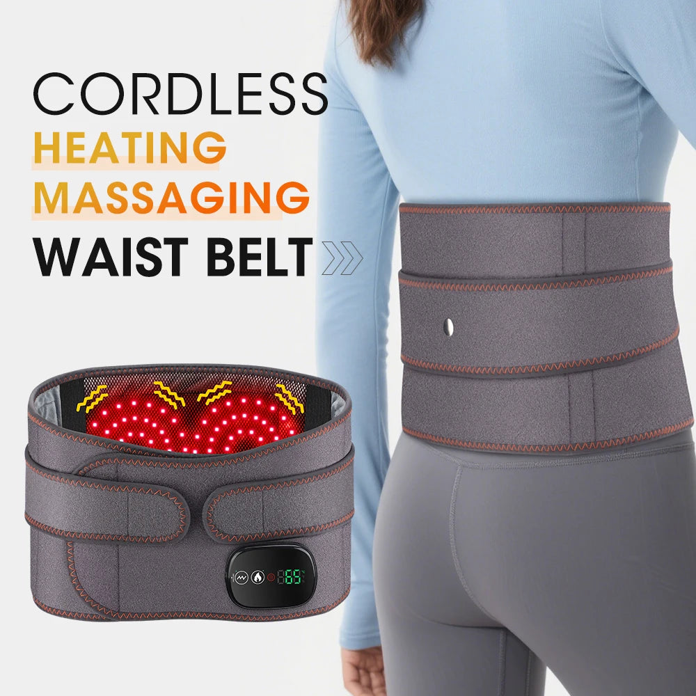 Cordless Heated Vibration Back Massager Belt