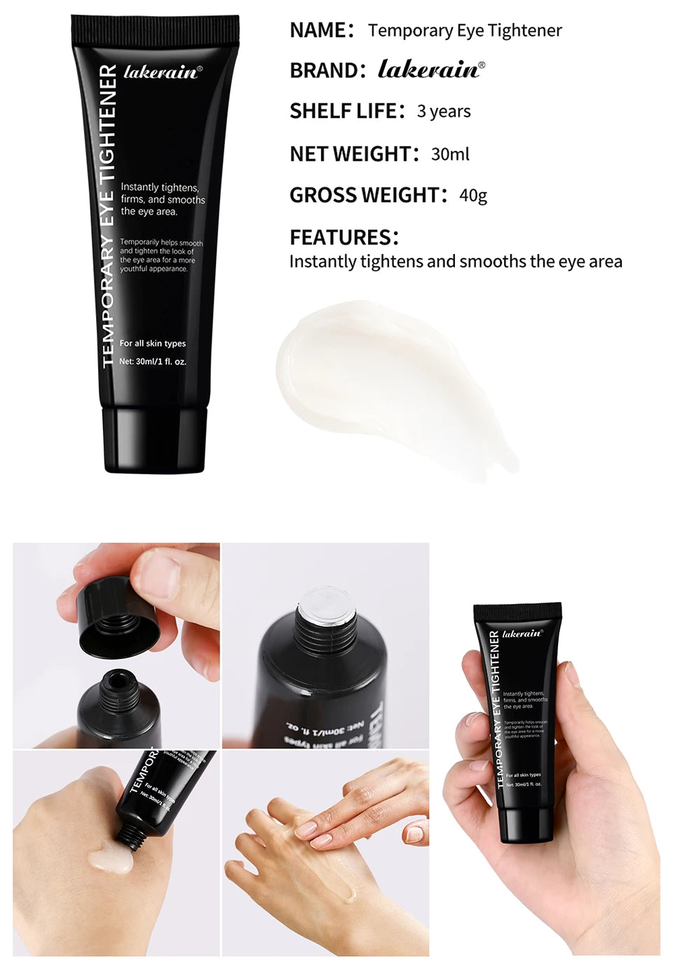 Instant Eye Tightening Cream for Fine Lines and Wrinkles