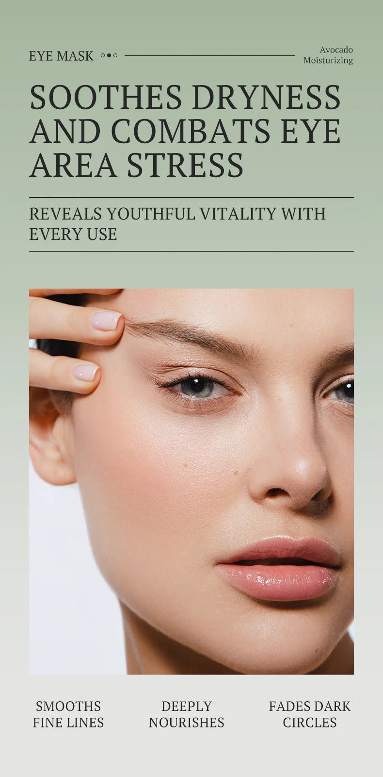 Hydrating Avocado Eye Mask for Dark Circles