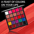25-Shade Professional Moisturizing Lipstick and Lip Gloss Palette