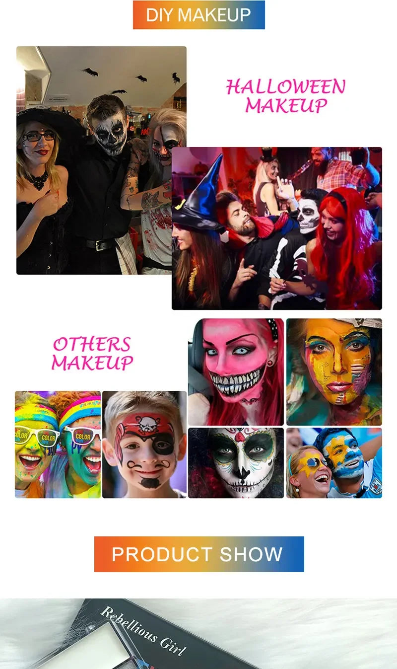 20-Color Professional Face and Body Painting Palette - 6