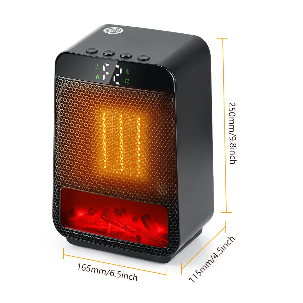 Portable Electric Space Heater with Rapid Ceramic Heating