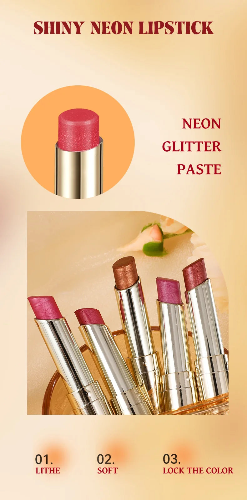 Long-Lasting Pearlescent Color-Changing Lipstick - 9