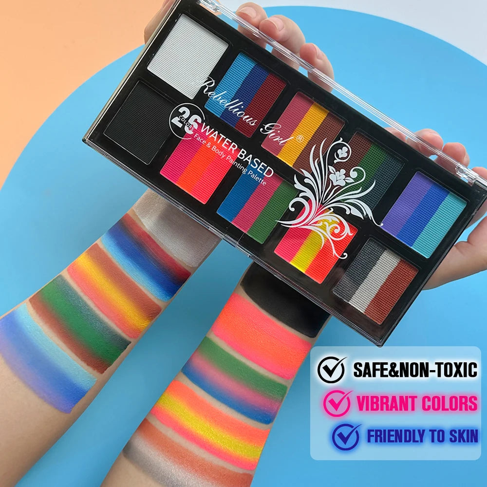 Professional Face and Body Painting Palette Kit for Parties - 14
