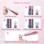 Portable Cordless Electric Nail Drill Kit