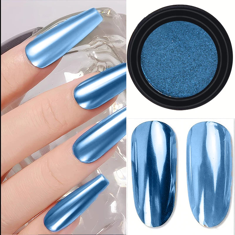 Chrome Mirror Effect Metallic Nail Art Glitter Powder