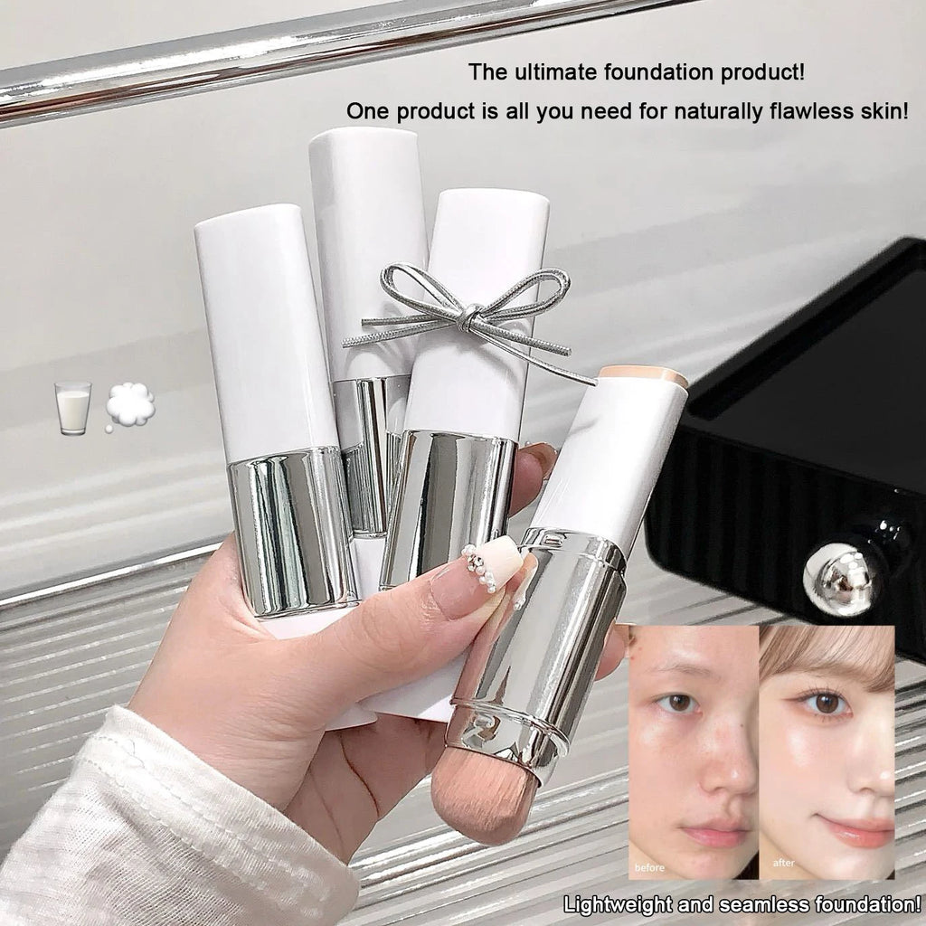 Dual-Ended Foundation Stick with Built-in Blending Brush