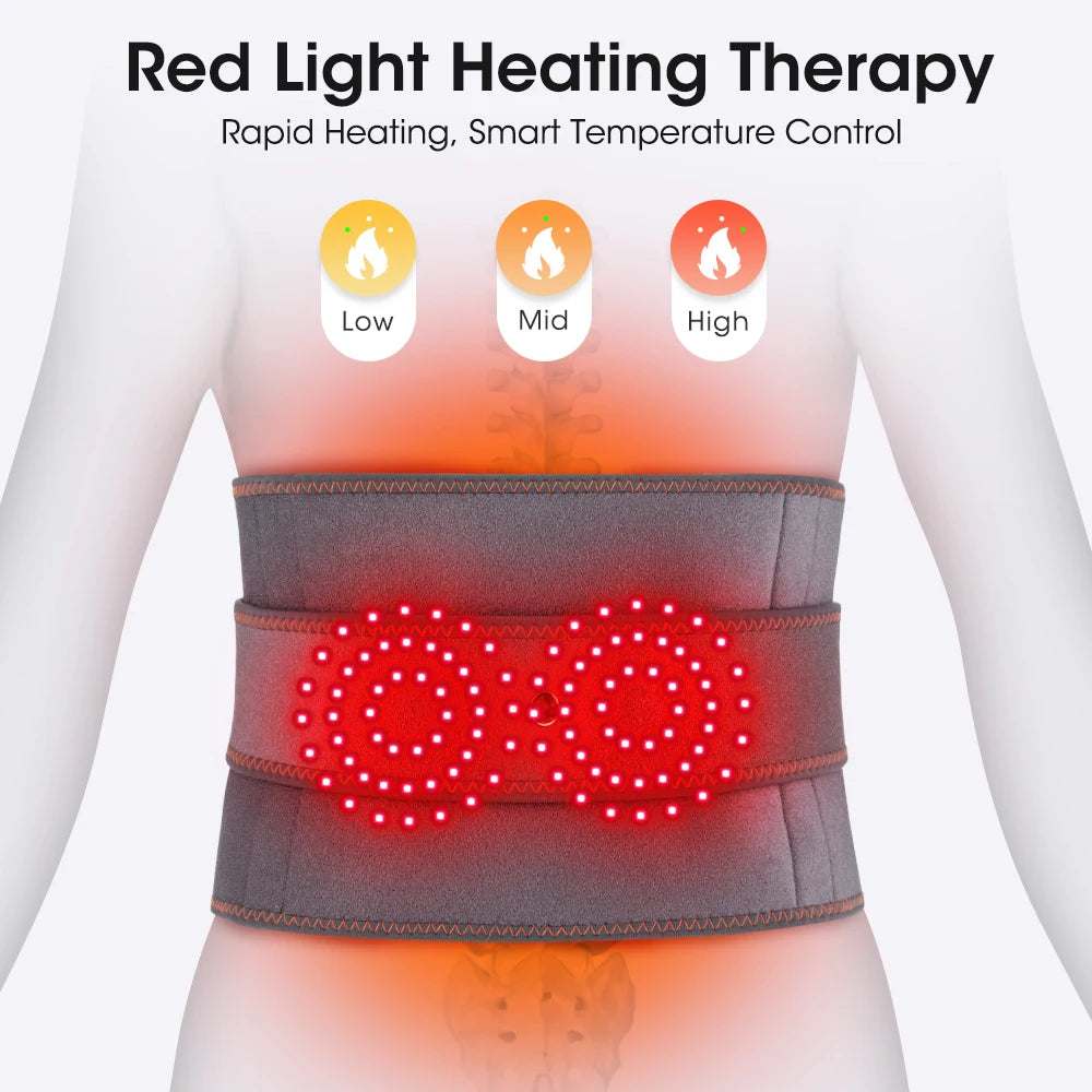 Cordless Heated Vibration Back Massager Belt