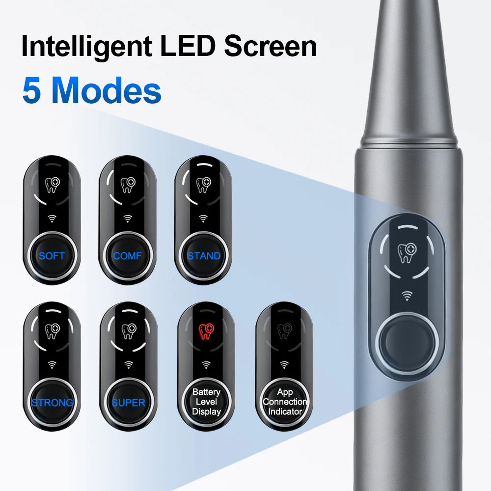 Visual Ultrasonic Teeth Cleaning & Plaque Removal Tool