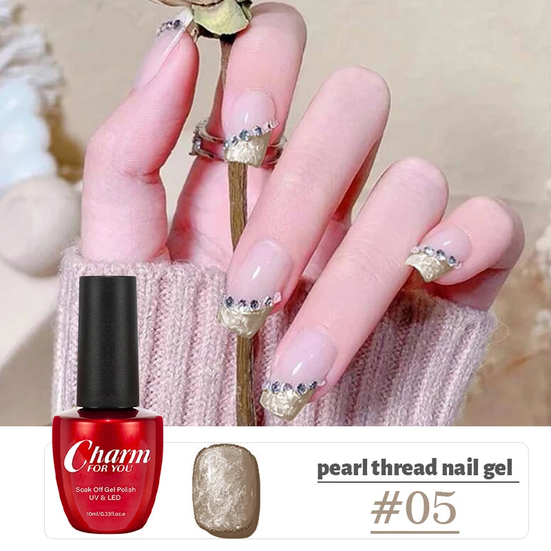 Pearl Shell Thread Gel Nail Polish for UV and LED Lamps