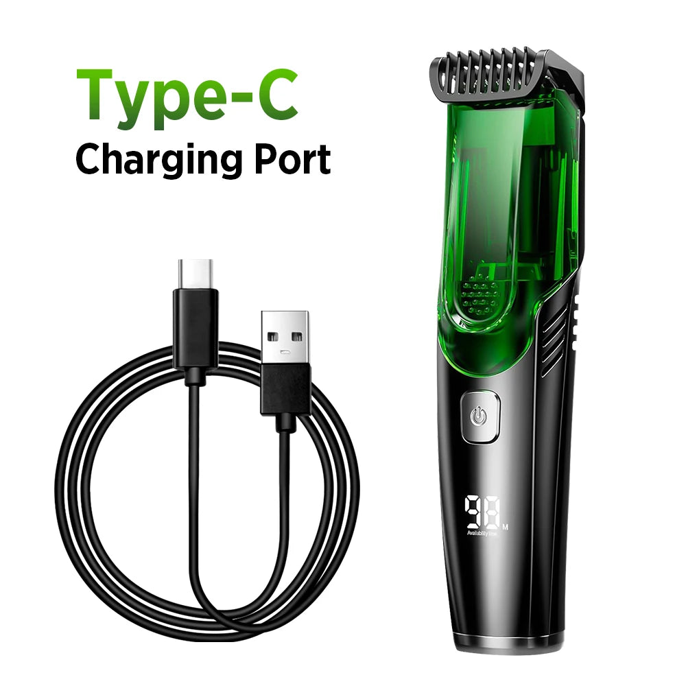 Cordless Vacuum Beard and Hair Trimmer