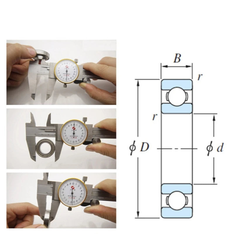 10pc Precision Miniature Deep Groove Ball Bearings 8x12x3.5mm