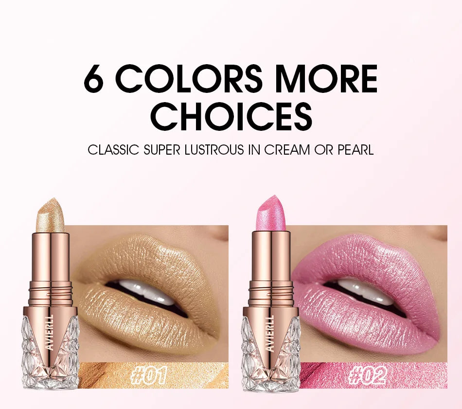 Pearlescent Glitter Waterproof Lipstick