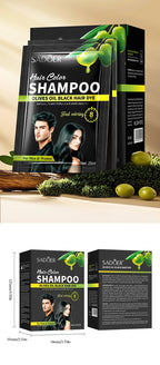 Instant Black Hair Dye Shampoo for Gray Hair Coverage