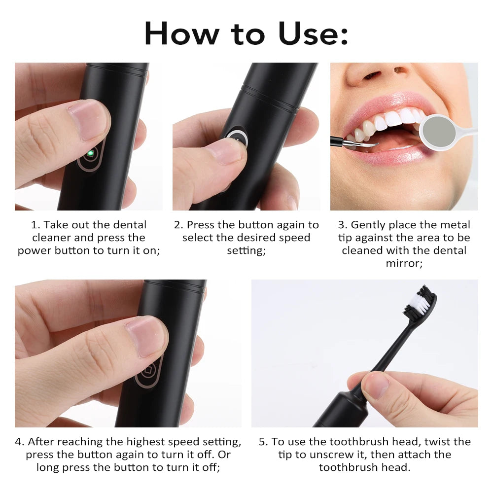Electric Sonic Dental Scaler and Tartar Remover for Home Use - 13