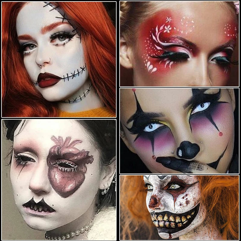 20-Color Professional Face and Body Paint Palette for Cosplay