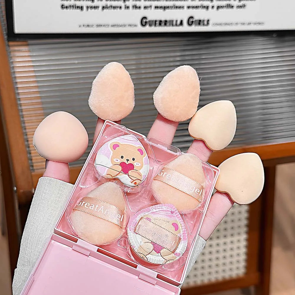5-Piece Portable Makeup Powder Puff Set