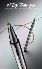 Double-Ended Waterproof Liquid Eyebrow Pen