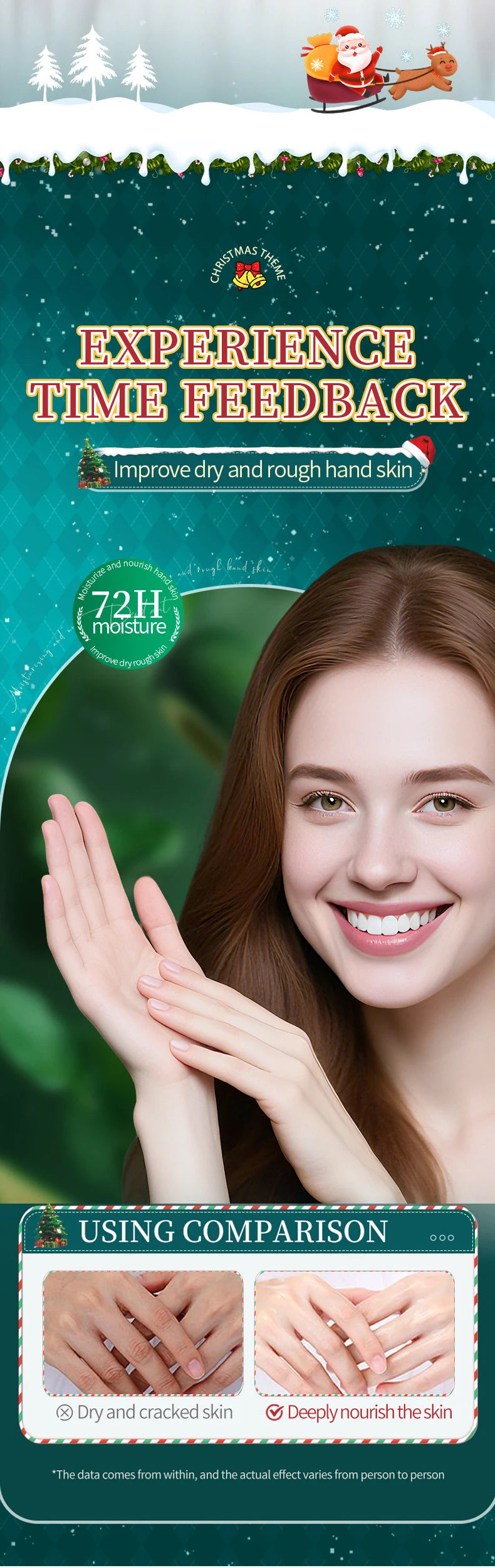 Moisturizing Christmas Hand Cream for Dry Winter Skin