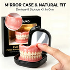 Instant Snap-On Cosmetic Dentures with Storage Case
