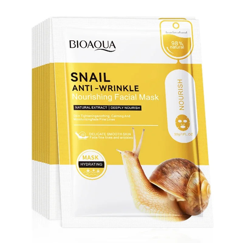 Snail Essence Anti-Wrinkle Hydrating Face Mask Set