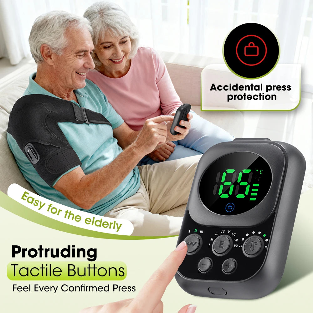 Cordless Heated Shoulder Massage Brace with App Control - 26