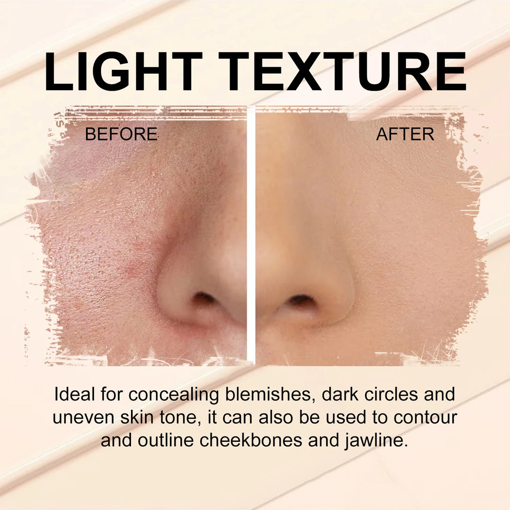 3-Color Cream Concealer Palette for Dark Circles and Blemishes